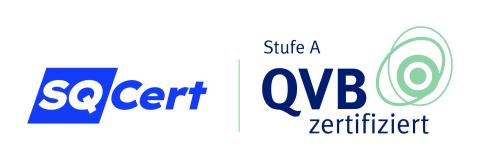 Logo SQCert + QVB zertifiziert Stufe A